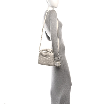 Bottega Veneta Calfskin Intrecciato Mini Hop White 2 of 10
