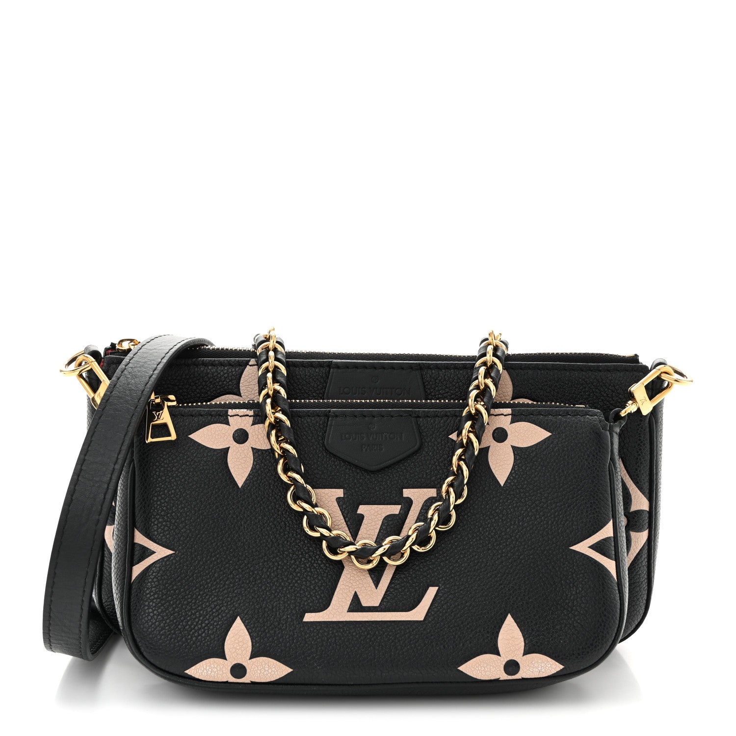 Louis Vuitton Empreinte Monogram Giant Multi Pochette Accessories Black Beige 1 of 10
