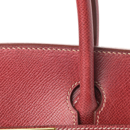 Hermes Veau Lisse Birkin 30 Rouge H 24 of 28
