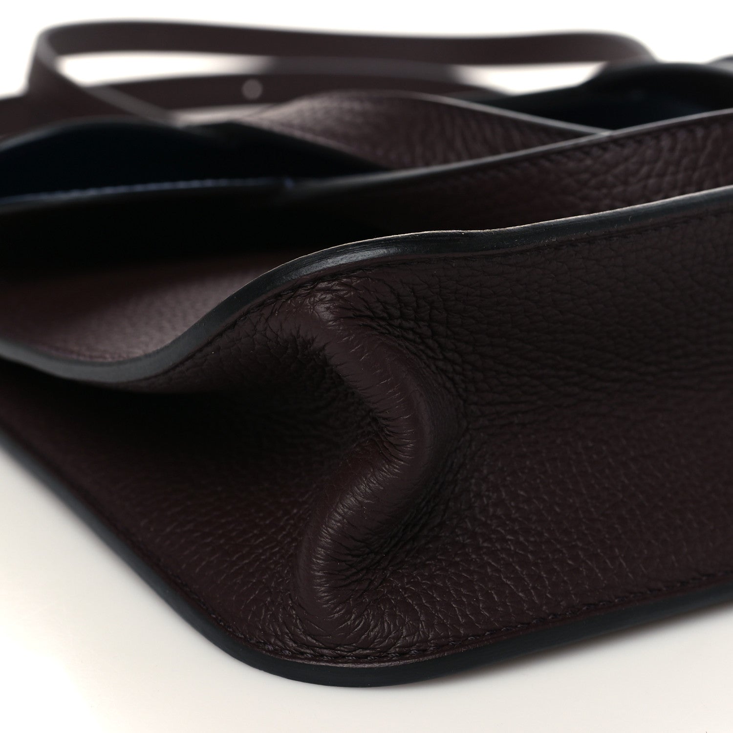Hermes Taurillon Clemence Verso Halzan 25 Rouge Sellier Bleu Saphir 8 of 9