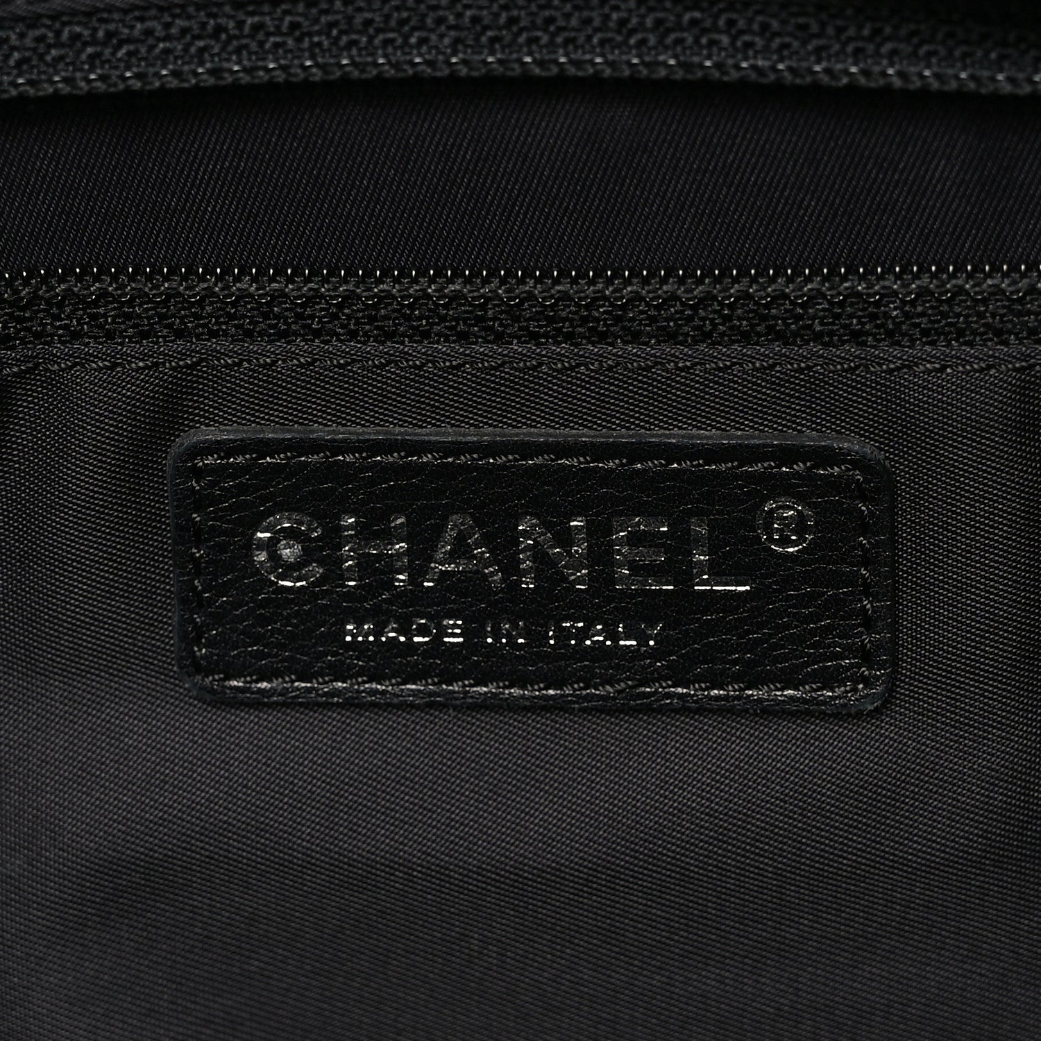 Chanel Coated Canvas Stitched XL Paris Biarritz Tote Black 7 of 15