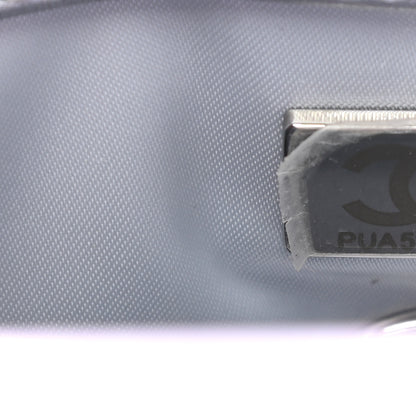 Chanel Gradient Metallic Calfskin Quilted Clutch Silver Blue Yellow Purple 7 of 10