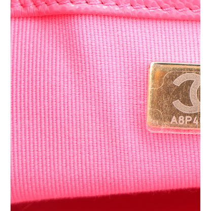 Chanel Shiny Caviar Quilted Chain Sunset Mini Flap Pink 9 of 11