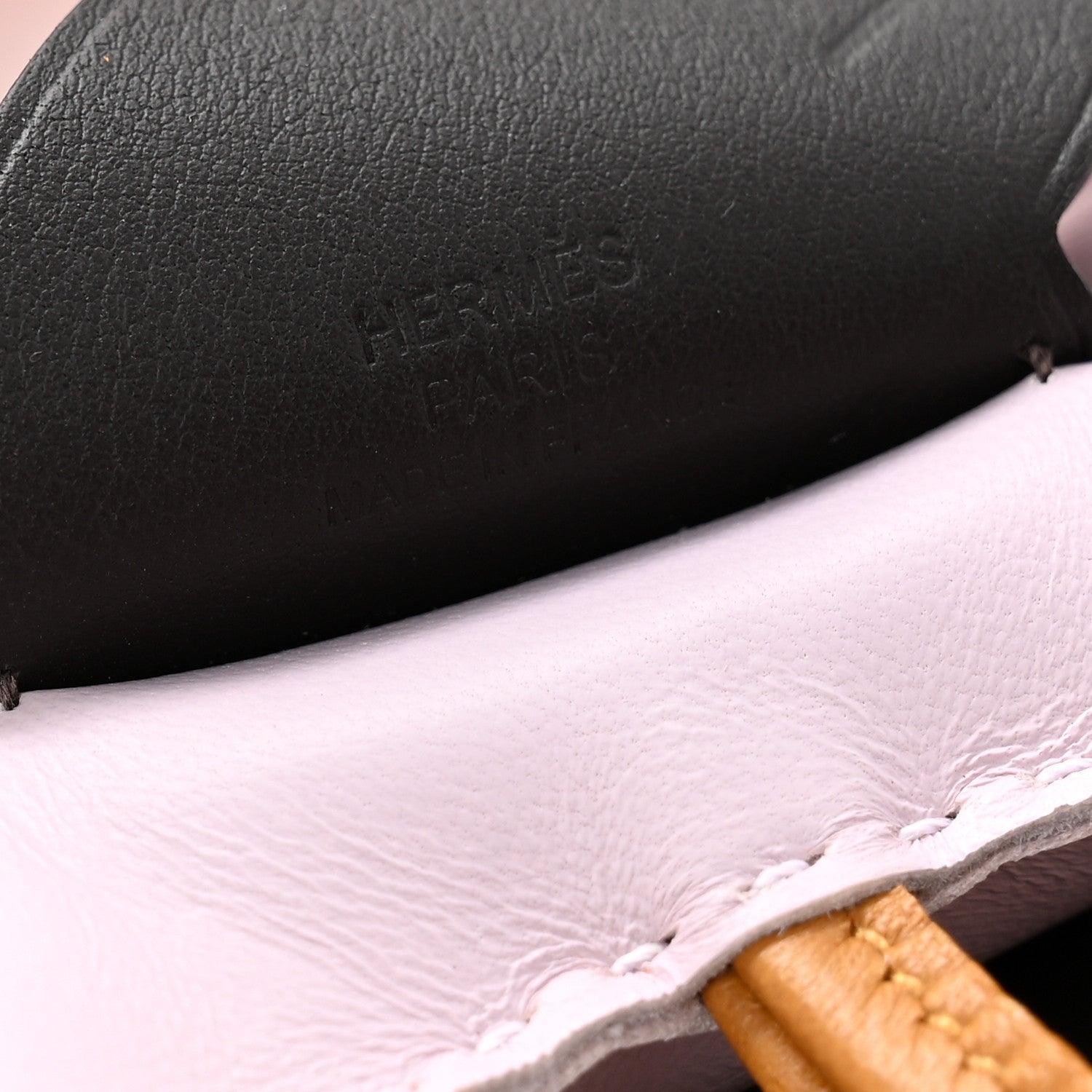 Hermes Milo Lambskin Grigri Rodeo Pegase Horse Bag Charm MM Mauve Pale Sesame Ebene 3 of 6