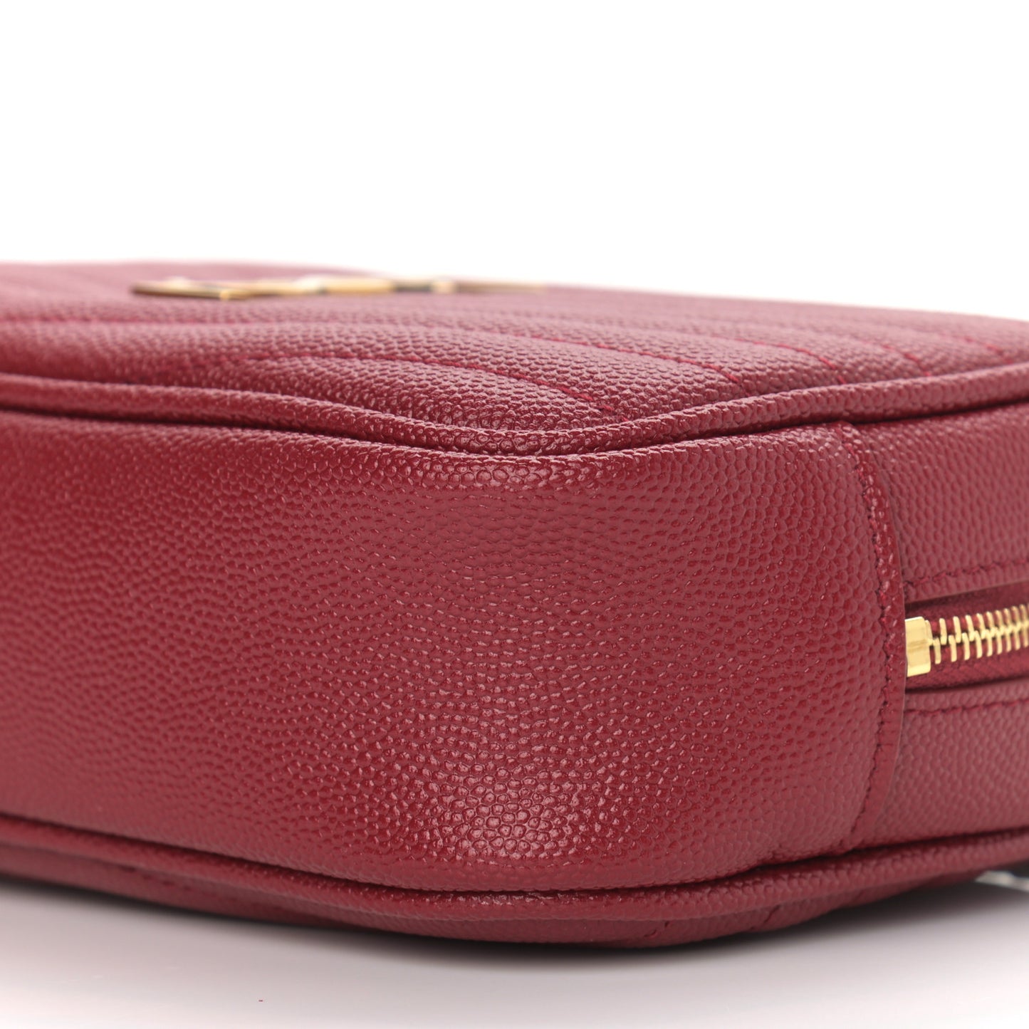 Grain De Poudre Matelasse Monogram Mini Lou Camera Bag Opyum Red