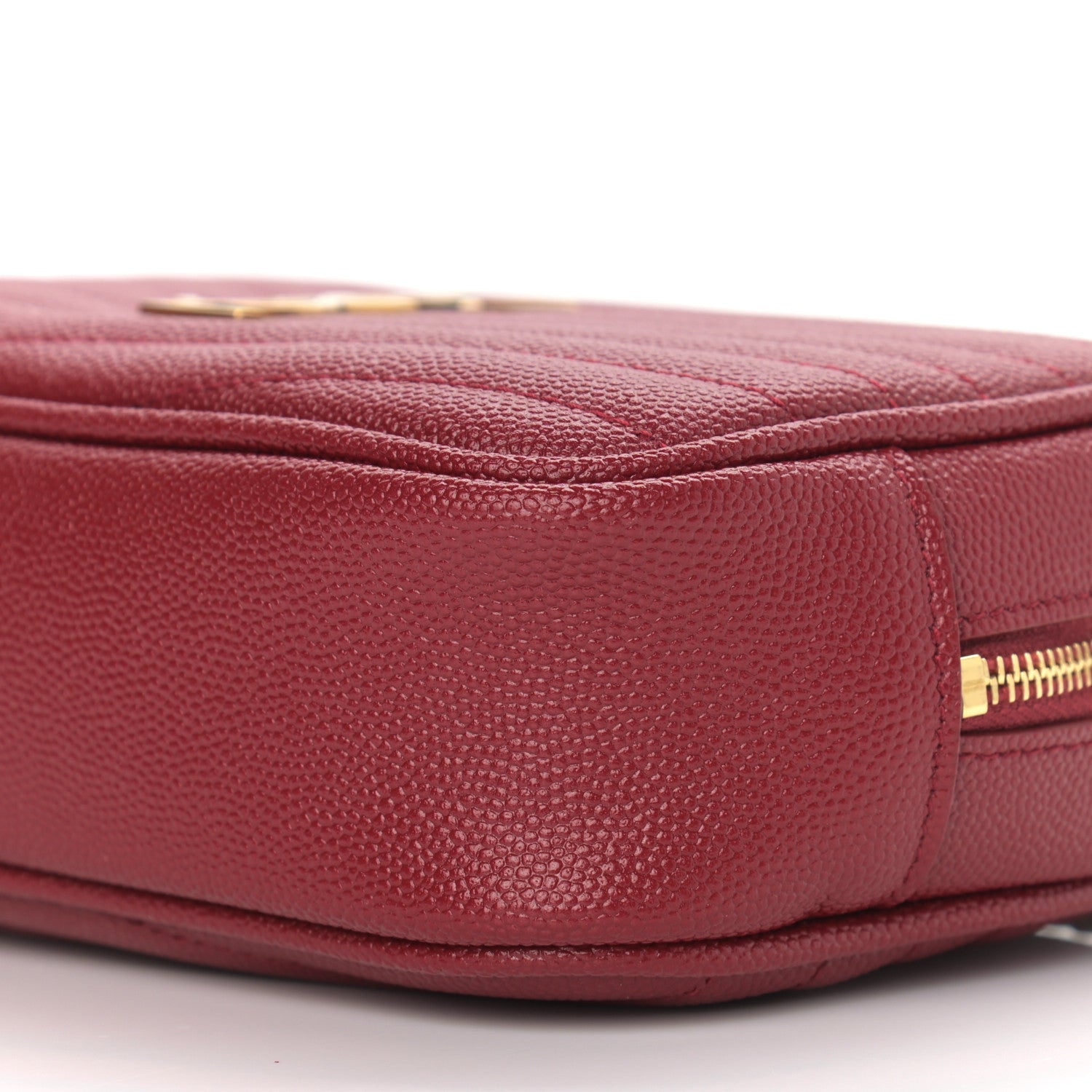 Saint Laurent Grain De Poudre Matelasse Monogram Mini Lou Camera Bag Opyum Red 9 of 9