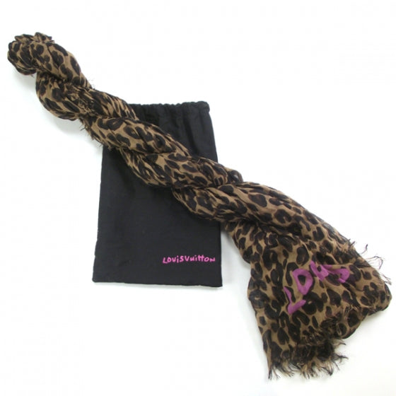 Louis Vuitton Cashmere Silk Leopard Etole 3 of 6