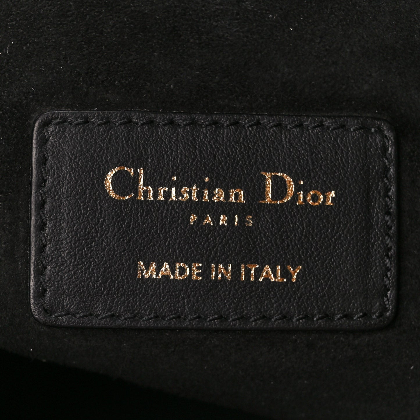 Calfskin Medium Diordouble Zip Pouch Black