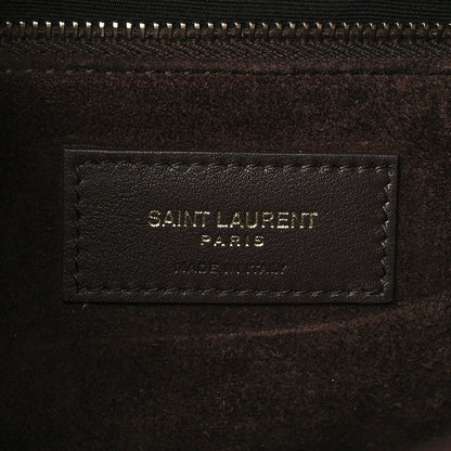 Saint Laurent Calfskin Woven Monogram Medium Niki Chain Satchel Burnt Brown 6 of 11