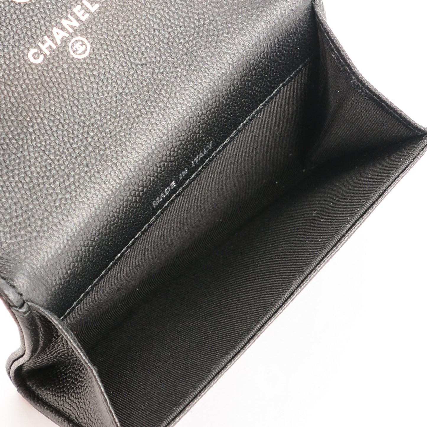 Caviar Quilted Boy Flap Card Holder So Black