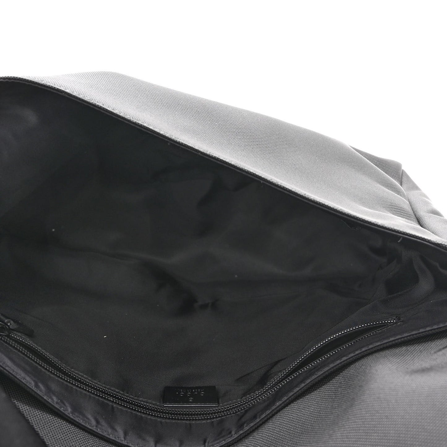 Techno Canvas Web Large Flap Messenger Bag Black