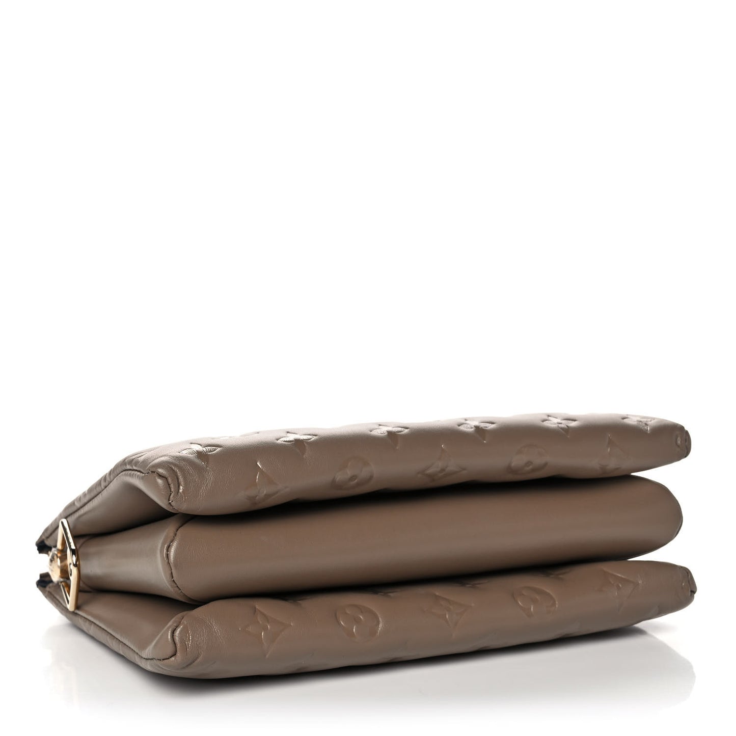 Lambskin Embossed Monogram Coussin PM Taupe