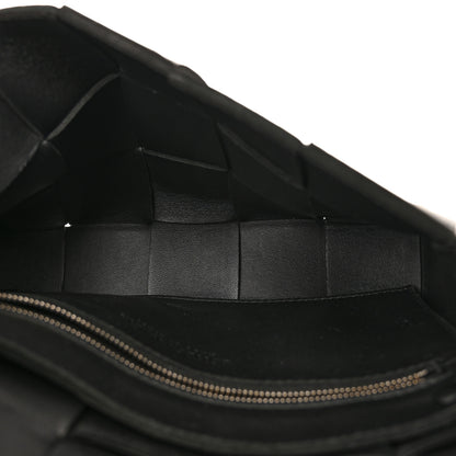 Bottega Veneta Lambskin Maxi Intrecciato Cassette Crossbody Bag Black 5 of 10