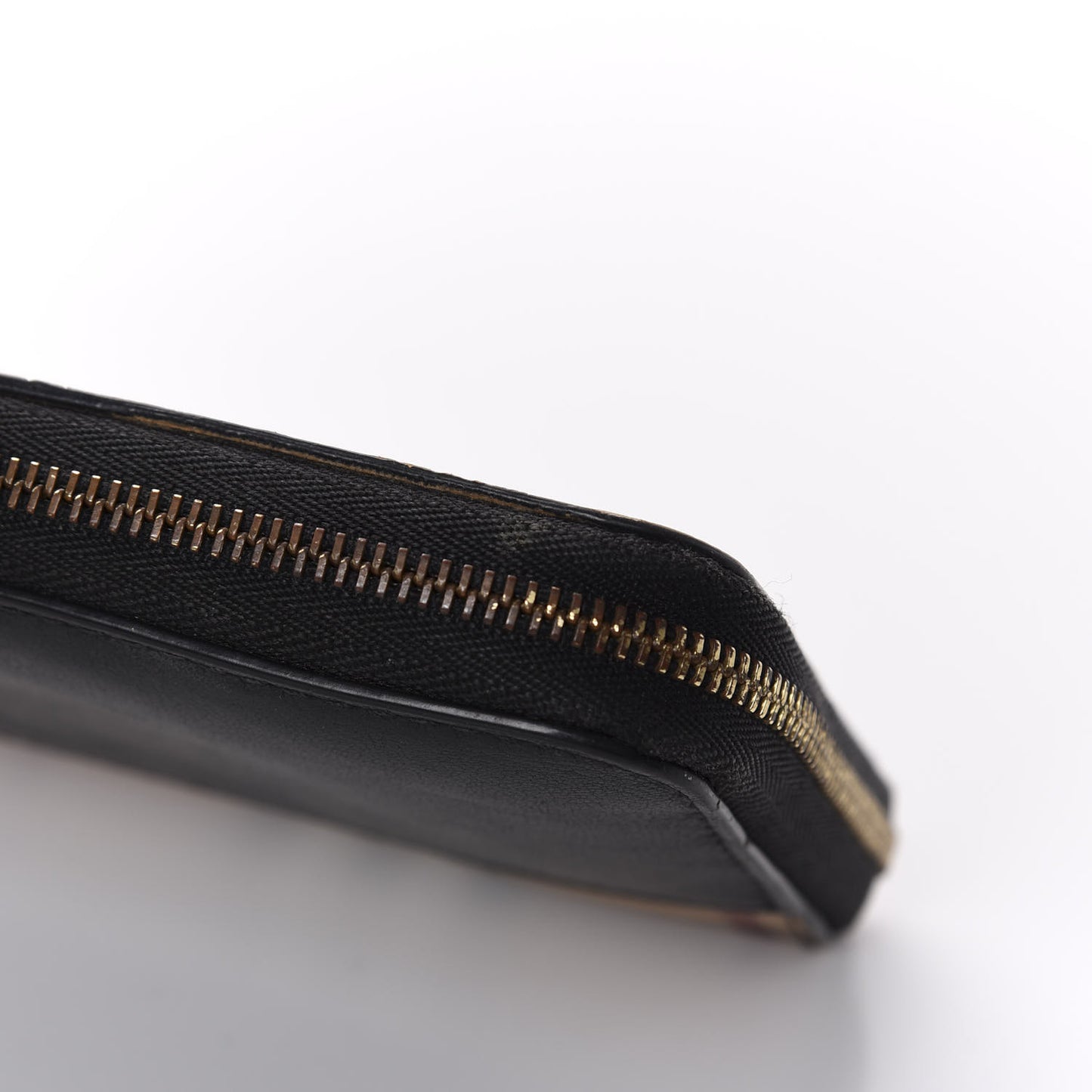 Calfskin Haymarket Check Elmore Zip Around Wallet Black