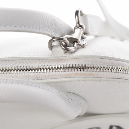 Balenciaga Grained Calfskin XXS Ville Top Handle Bag White Black 11 of 12