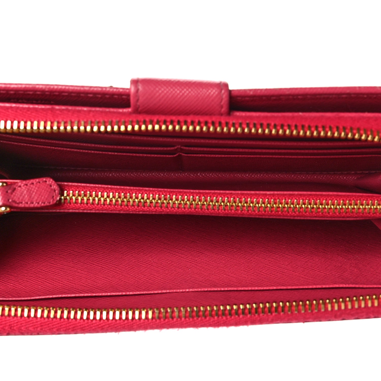 Prada Saffiano Metal Wallet Pink 5 of 9