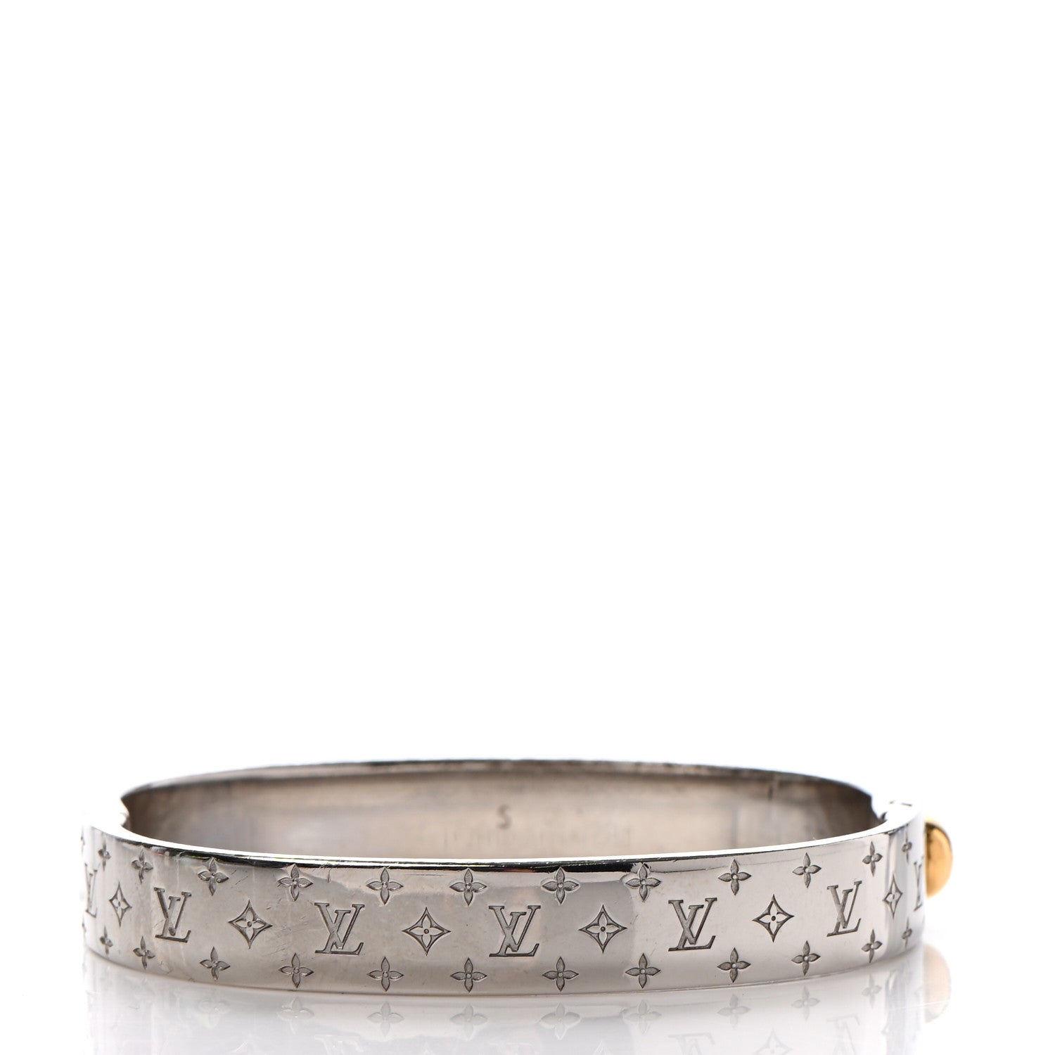 Louis Vuitton Palladium Monogram Nanogram Cuff S 4 of 7