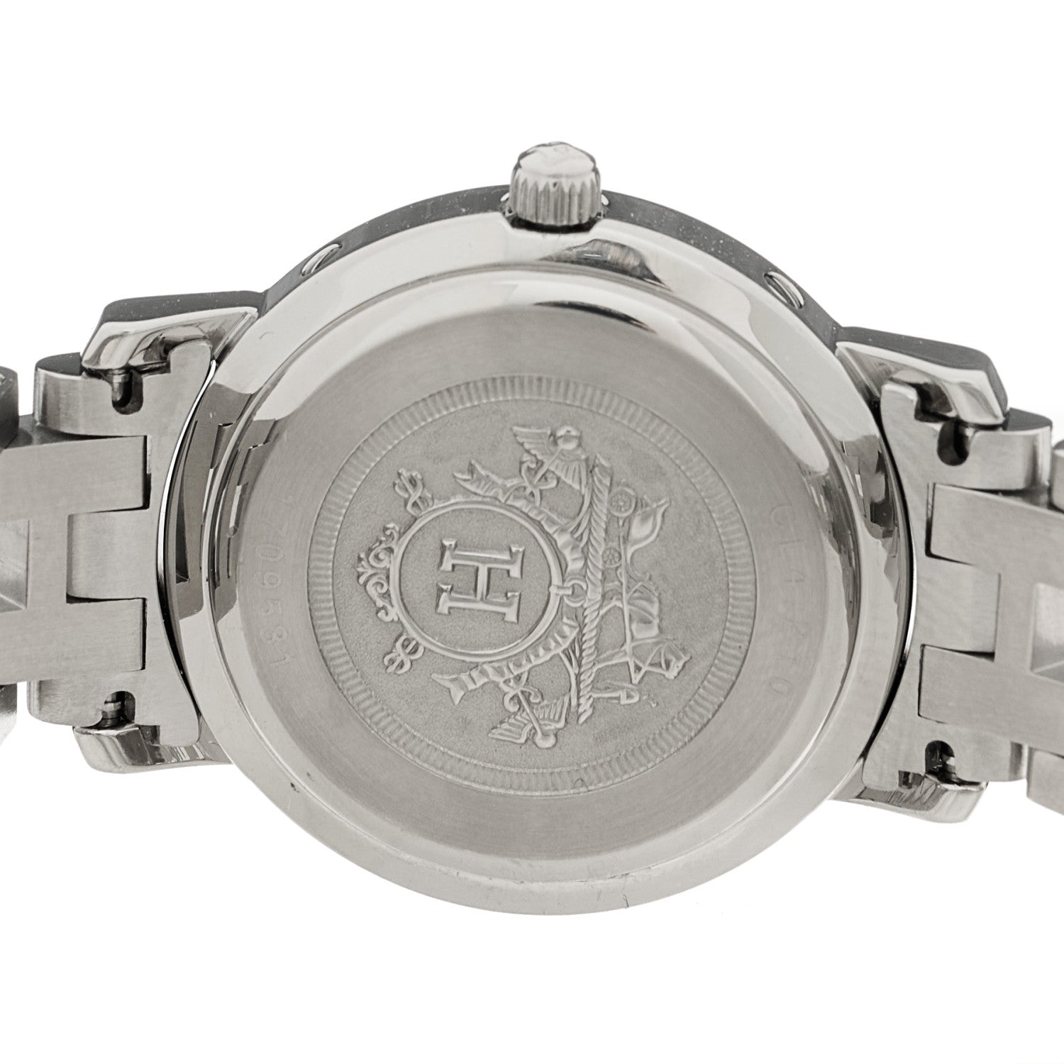 Hermes Stainless Steel 24mm Clipper Quartz Watch Black 4 of 4