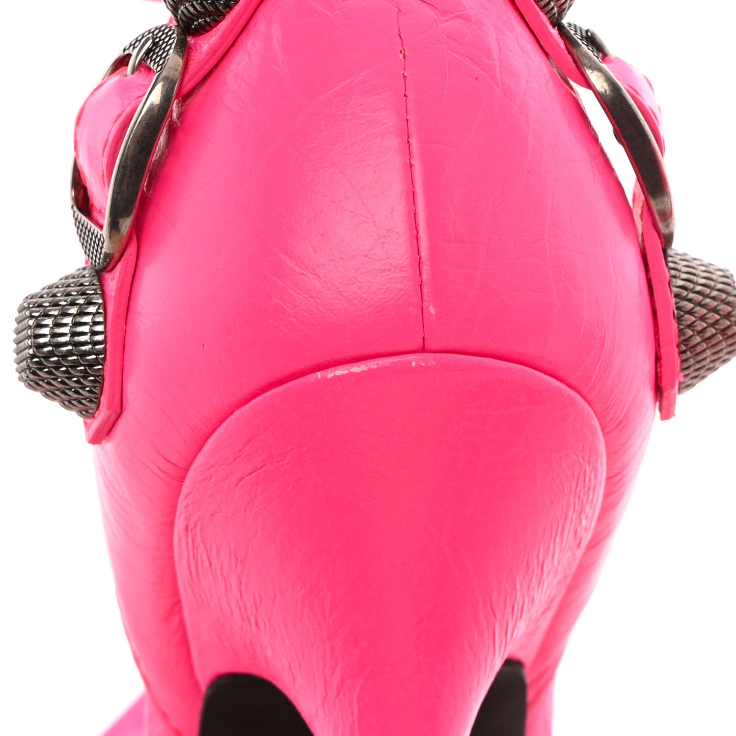 Agneau Arena Cagole 110mm Sandals 36.5 Fluo Pink