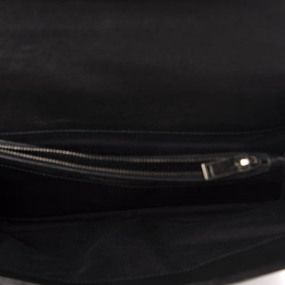 Saint Laurent Sheepskin Matelasse Chevron Monogram Large College Satchel Black 5 of 10