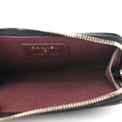 Chanel Caviar Quilted CC Zip Around Card Holder Black 5 of 7