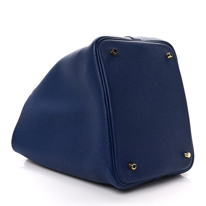 Hermes Taurillon Clemence Picotin Lock 22 MM Bleu Saphir 4 of 9