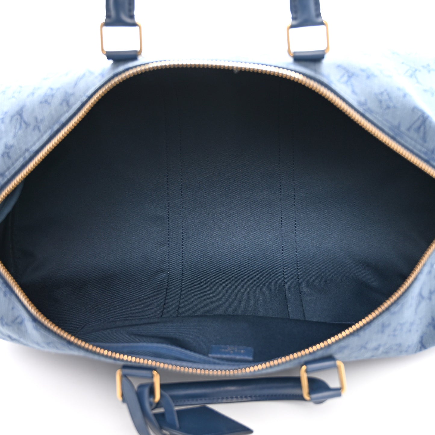 Monogram Denim Keepall Bandouliere 50