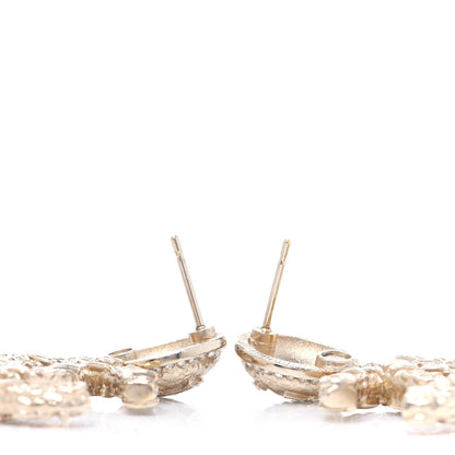 Chanel Crystal CC Drop Logo Earrings Gold 3 of 6