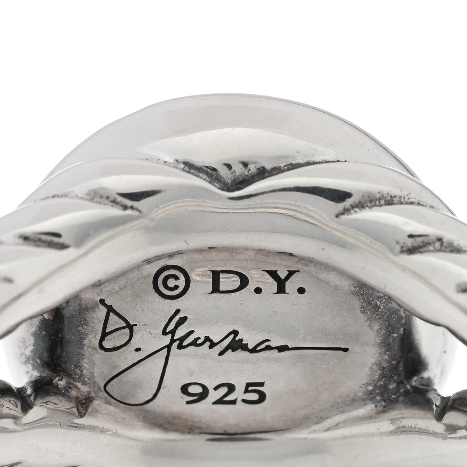 David Yurman Sterling Silver Diamond Cultured Pearl 8mm Petite Cerise Ring 54 7 4 of 4