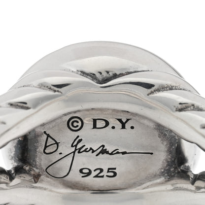 David Yurman Sterling Silver Diamond Cultured Pearl 8mm Petite Cerise Ring 54 7 4 of 4