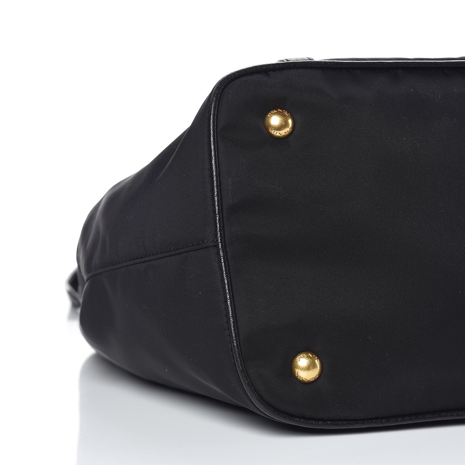 Prada Tessuto Nylon Vitello Daino Tote Black 8 of 10