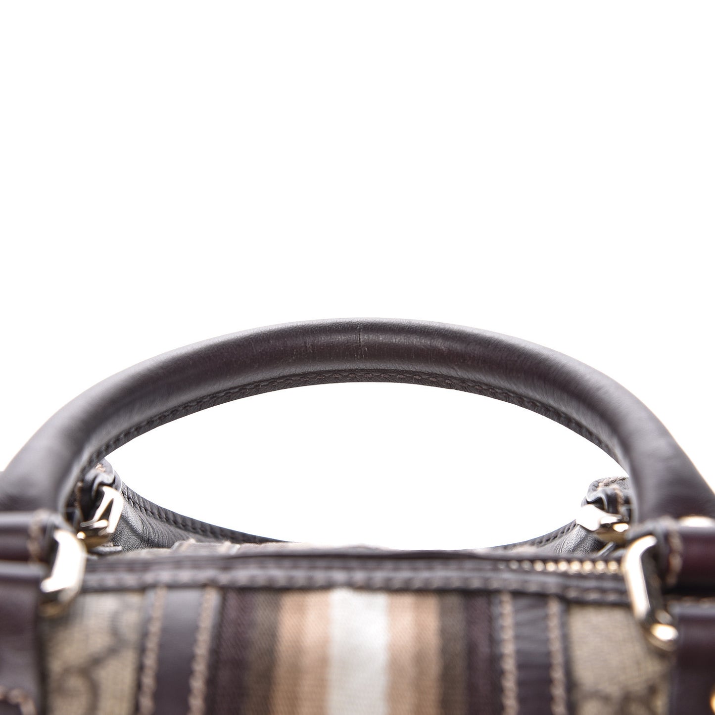 GG Plus Monogram Web Medium Joy Boston Dark Brown