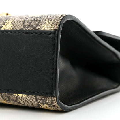 Gucci GG Supreme Monogram Bees Small Padlock Shoulder Bag Black 10 of 12