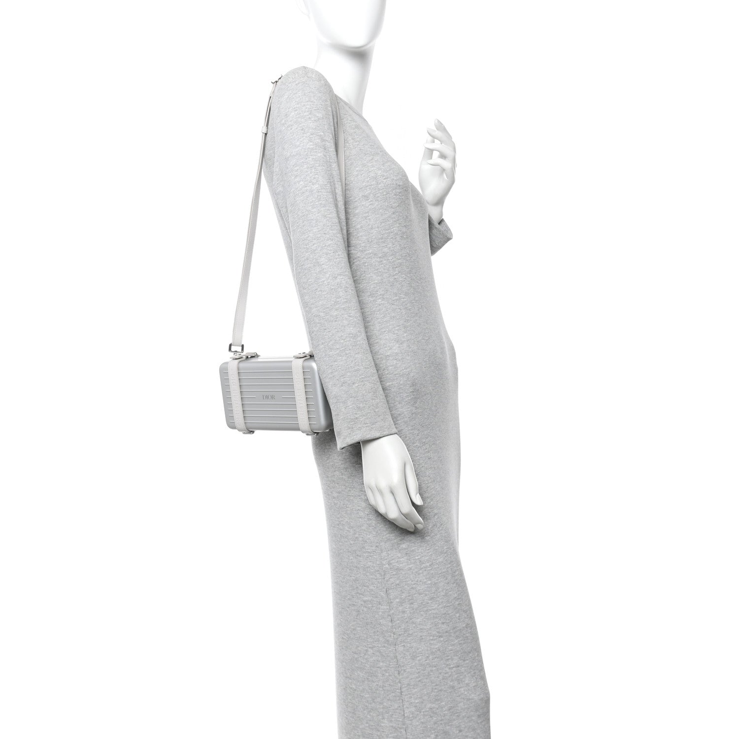 Christian Dior X RIMOWA Aluminum Personal Clutch On Strap Silver 2 of 11