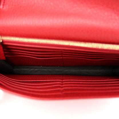 Gucci Dollar Calfskin Interlocking G Chain Wallet Red 5 of 9