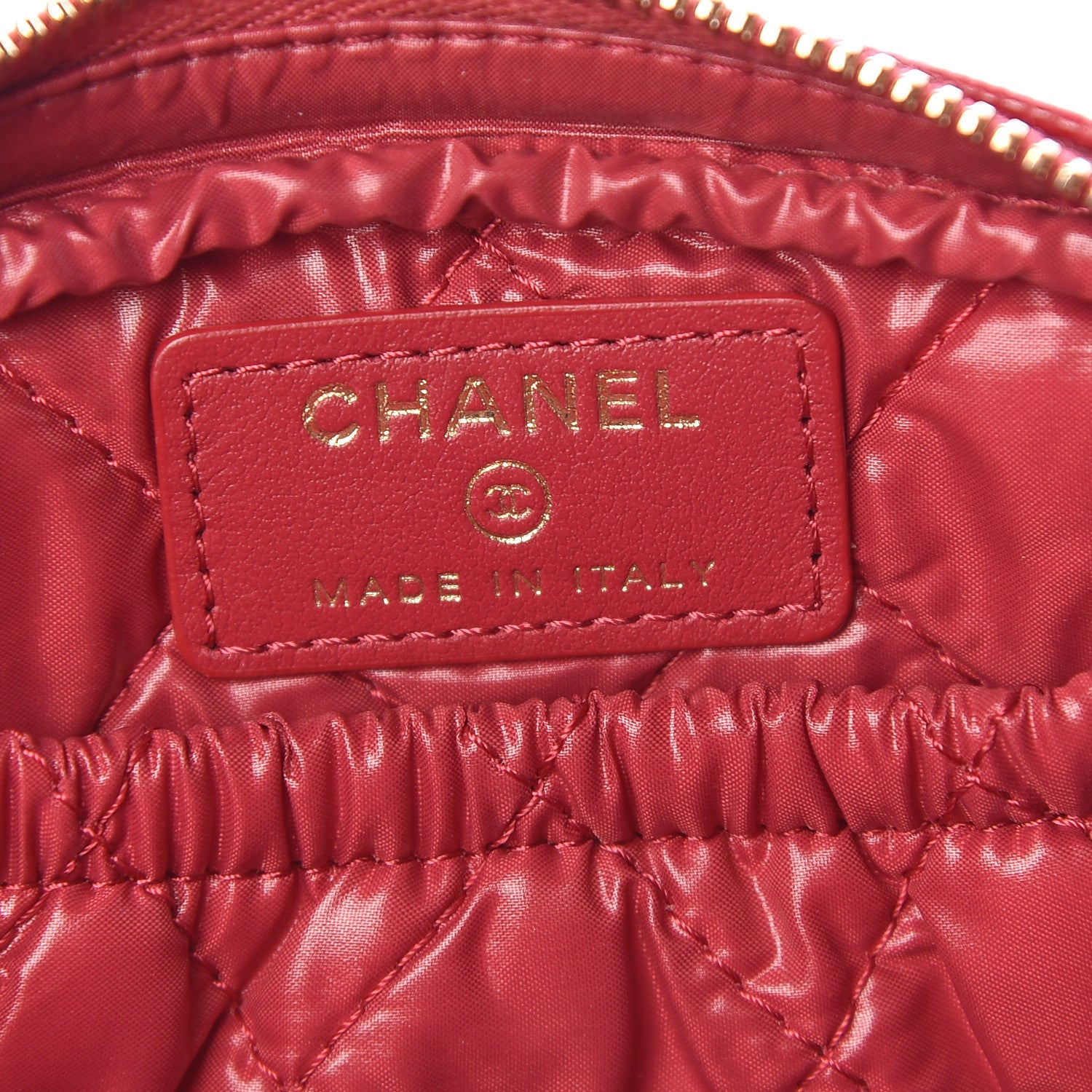 Chanel Caviar Quilted Small Curvy Pouch Cosmetic Case Pink 6 of 7