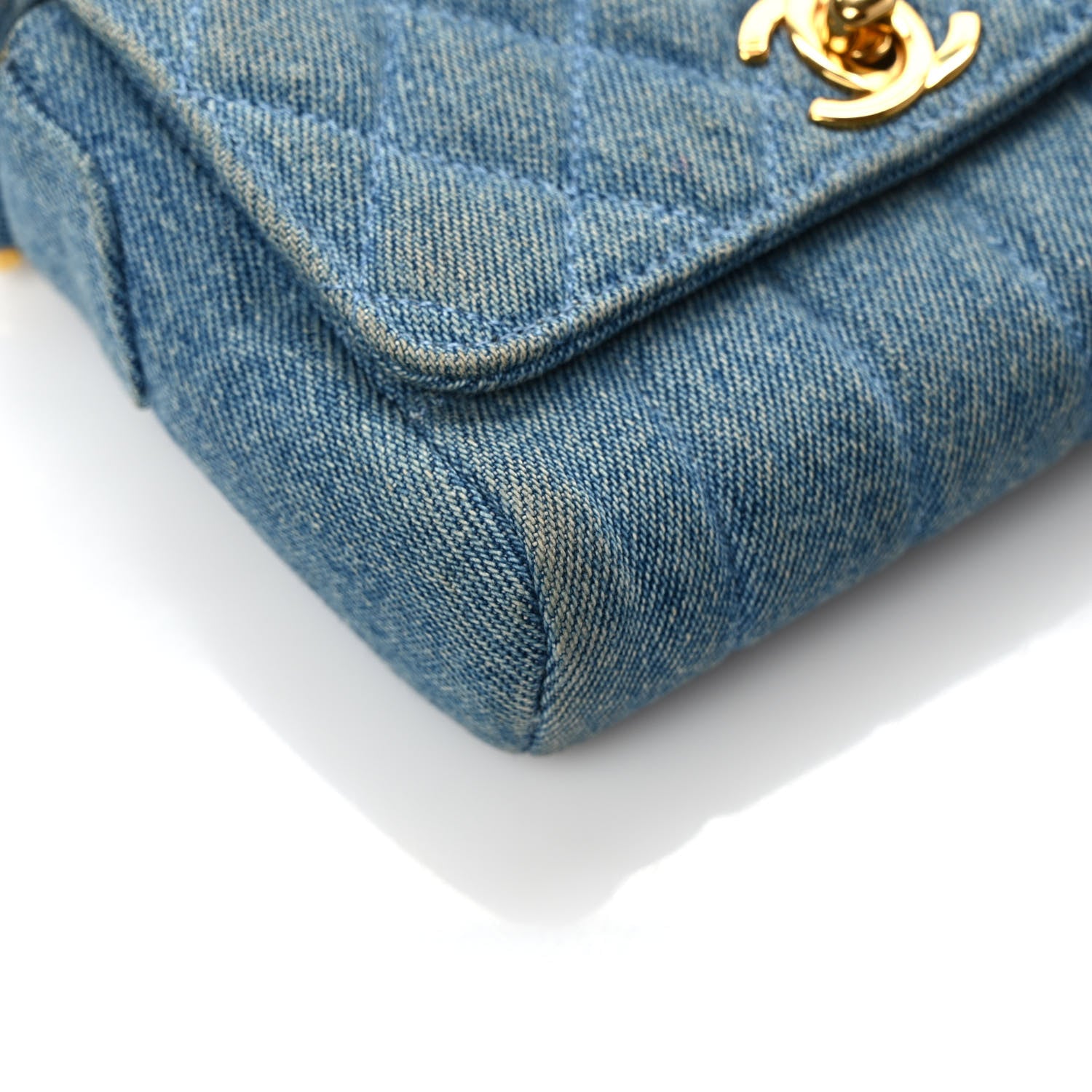 Chanel Denim Quilted Mini Flap Blue 11 of 12