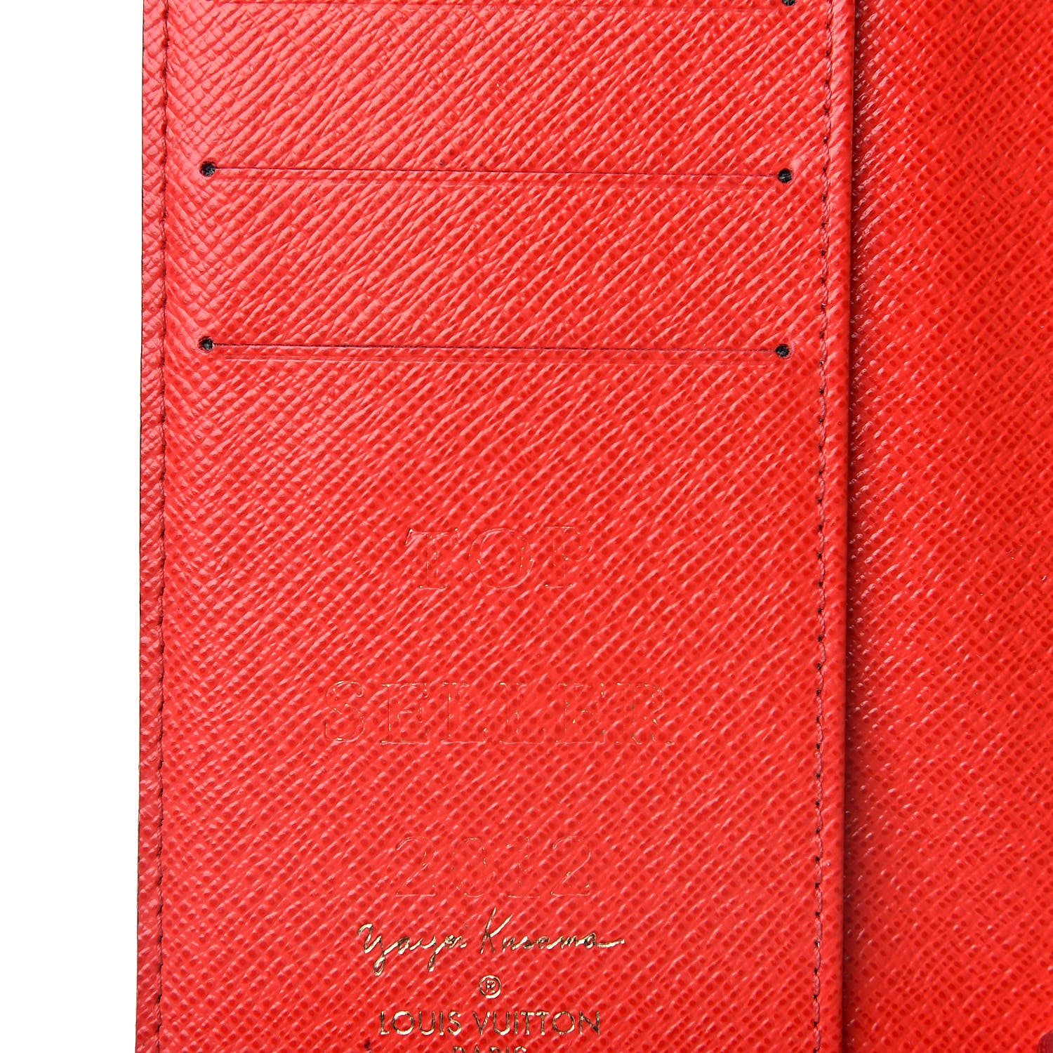 Louis Vuitton Monogram Kusama Town Small Ring Agenda Cover Red 9 of 9