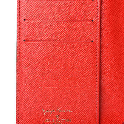 Louis Vuitton Monogram Kusama Town Small Ring Agenda Cover Red 9 of 9