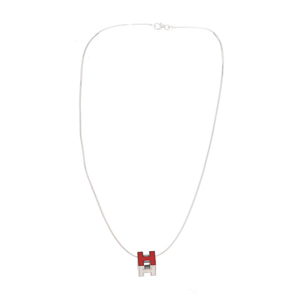 Hermes Cage d'H Pendant Necklace Orange Fonce 2 of 5
