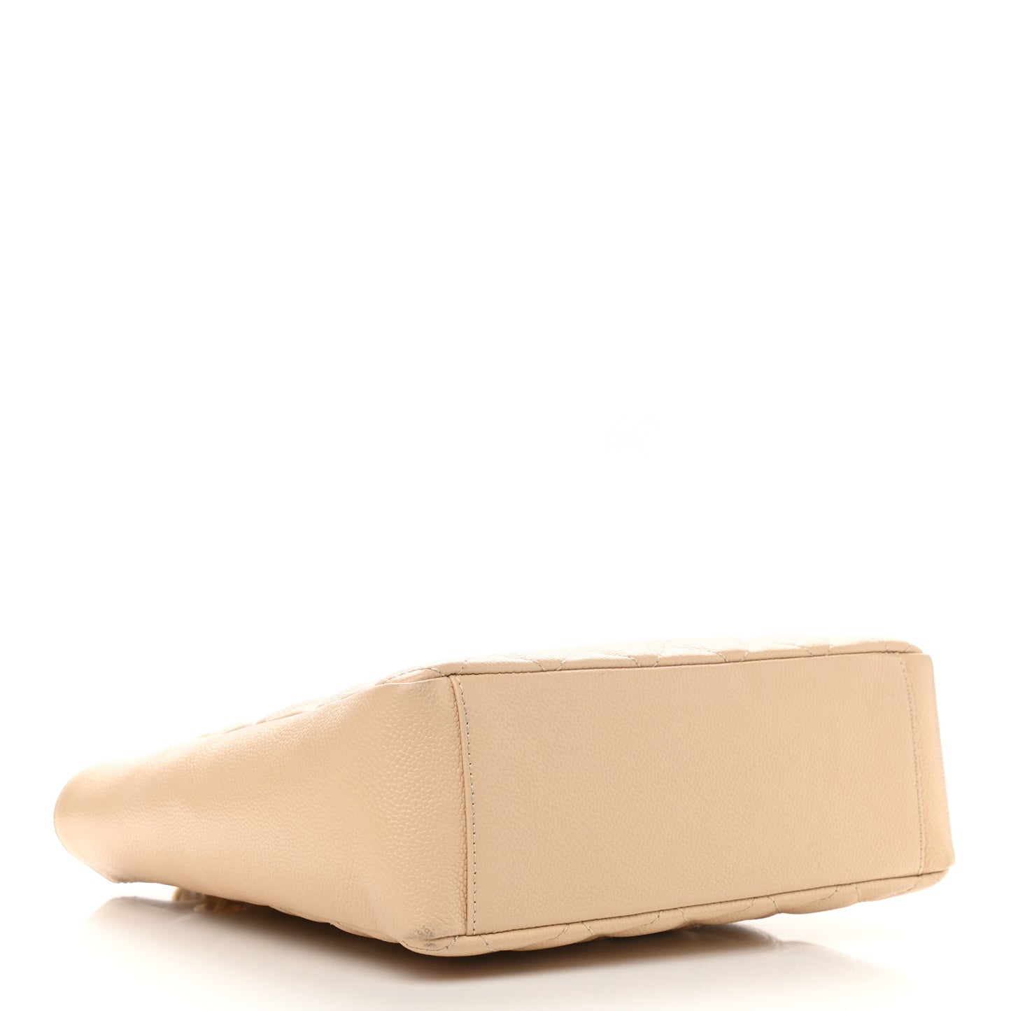 Caviar Quilted Petit Shopping Tote PST Beige Clair