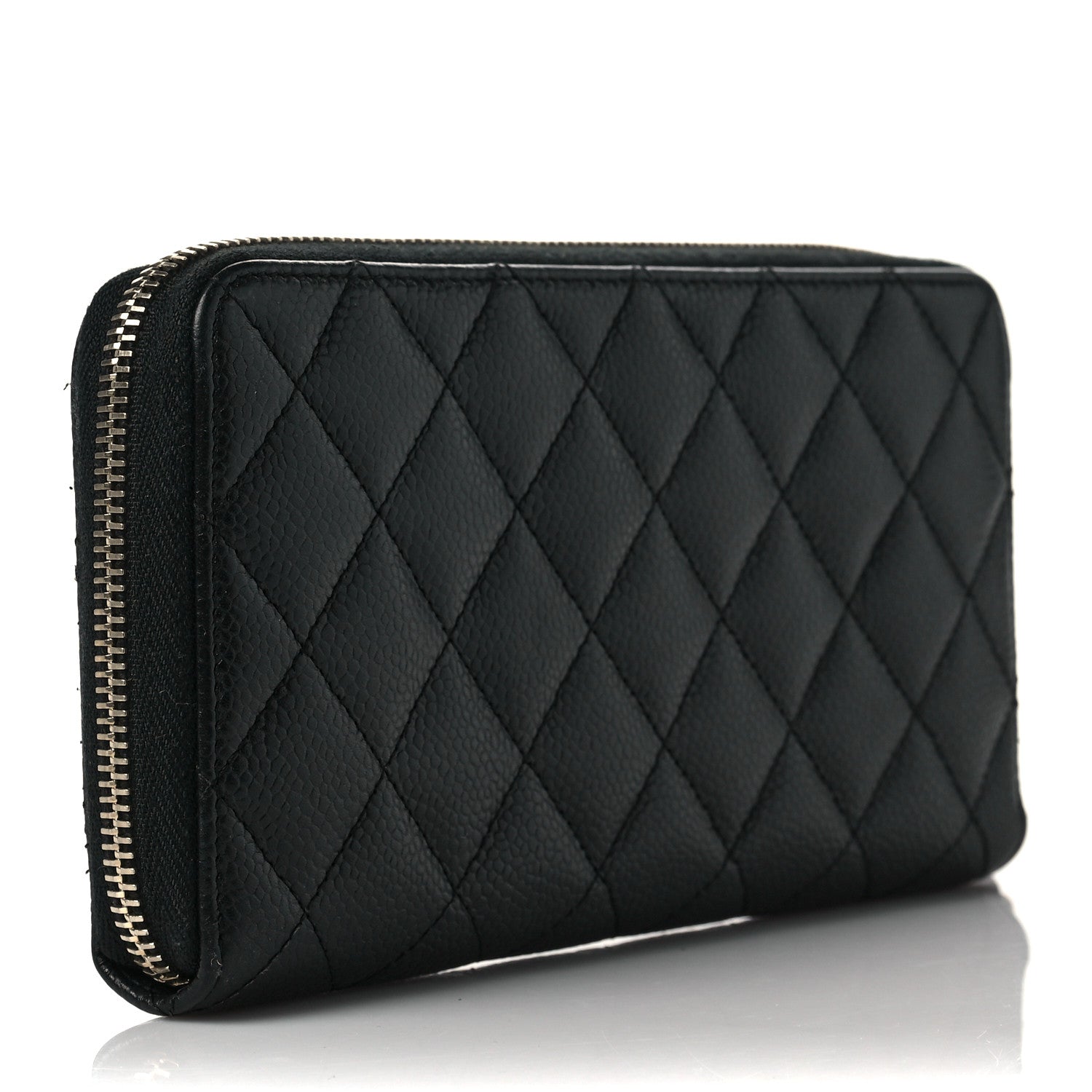 Chanel Caviar Quilted Large Gusset Zip Around Wallet Black 3 of 7