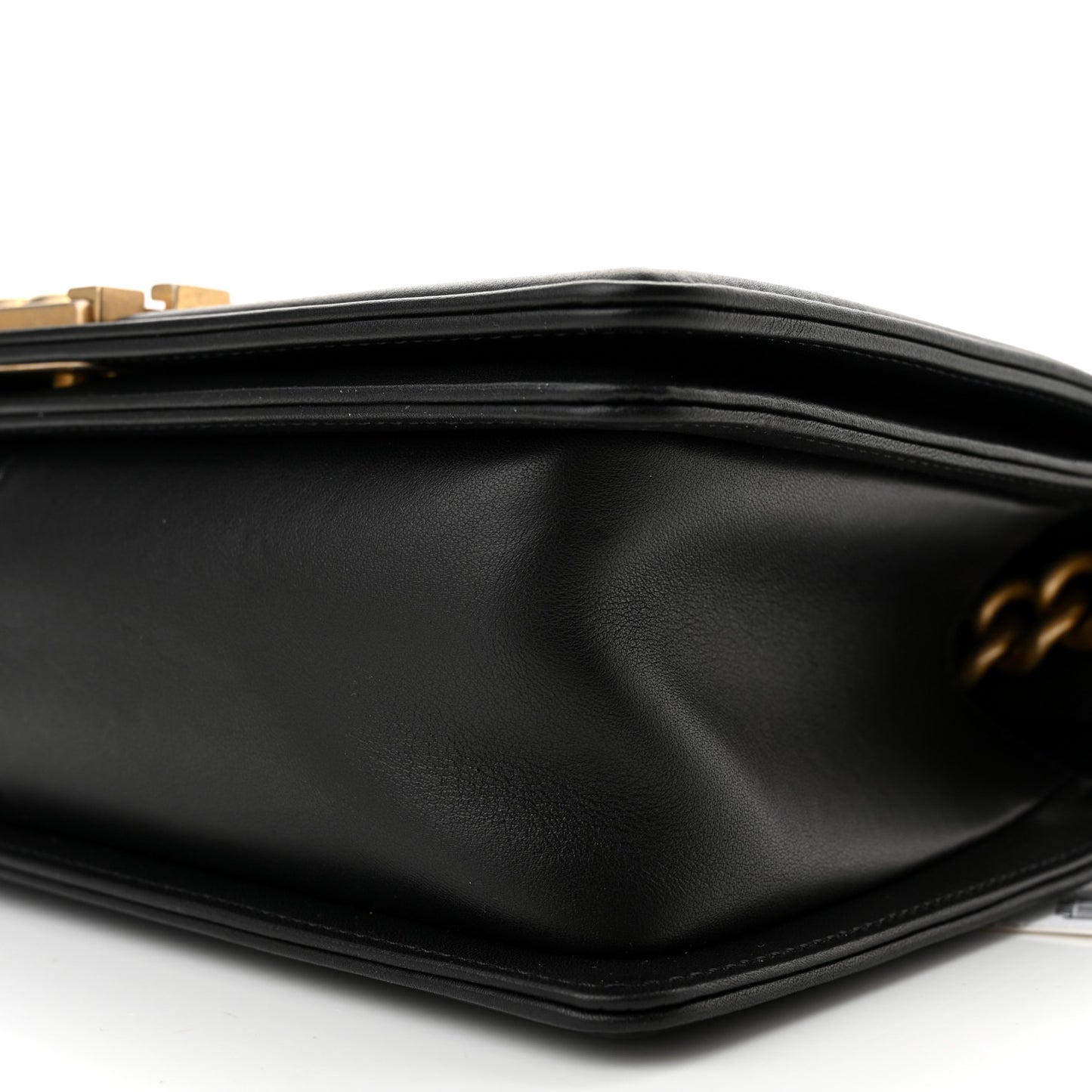 Calfskin Quilted Medium Boy Flap Black