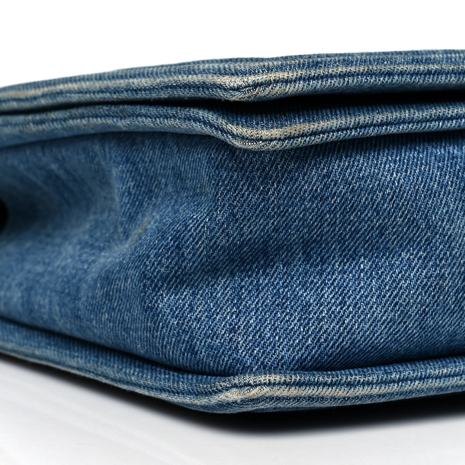 Chanel Denim Quilted Large Boy Flap Blue 8 of 11