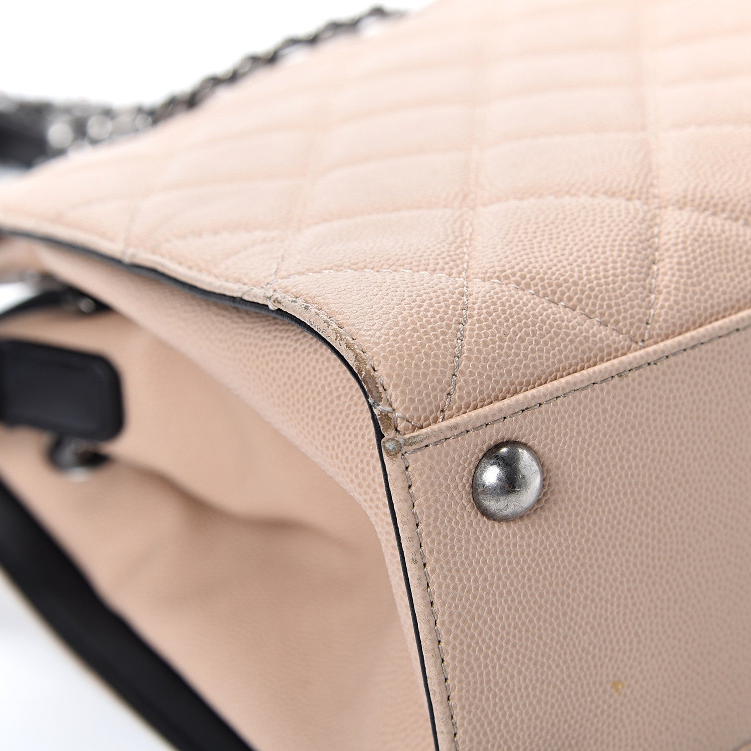 Chanel Caviar Quilted Small CC Bucket Bag Beige 11 of 15