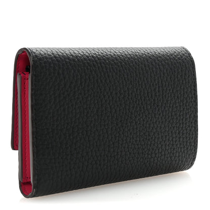 Louis Vuitton Taurillon Capucines Compact Wallet Black 3 of 7