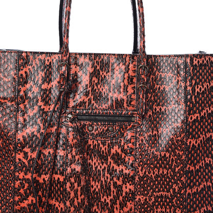 Balenciaga Elaphe Papier Ledger Tote Red 8 of 10