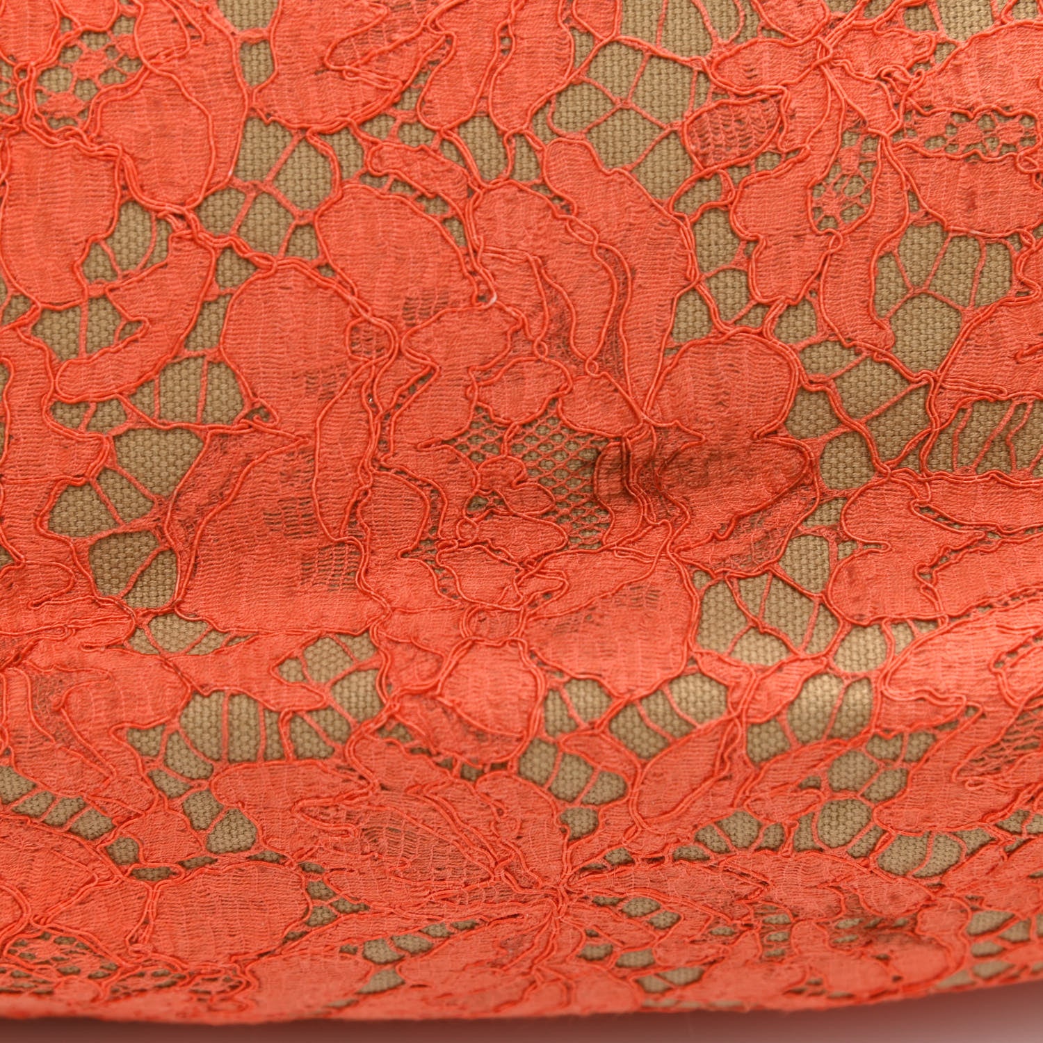 Valentino Garavani Canvas Glam Lace Reversible Tote Orange 10 of 10