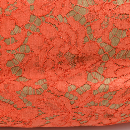 Valentino Garavani Canvas Glam Lace Reversible Tote Orange 10 of 10