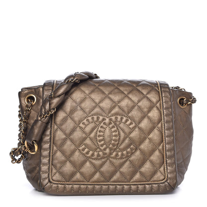 Chanel Metallic Calfskin Quilted Istanbul Accordion Flap Gold 1 of 9